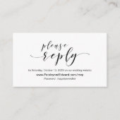 Faire-part de mariage, site en ligne RSVP (Devant)