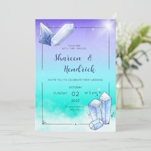 Faire-part de mariage Sky Design (Debout devant)