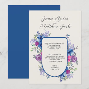 Faire-part de mariage Skydiver Bleu et Blanche-Nei