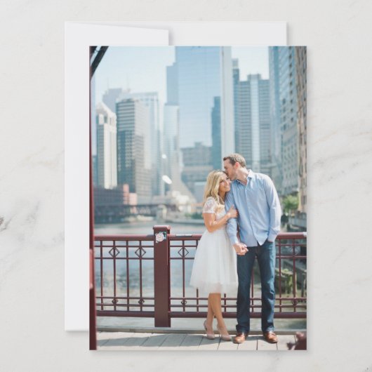 Faire-part de mariage Skyline de Chicago (Dos)