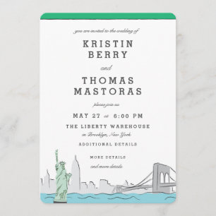 Faire-part de mariage Skyline de New York
