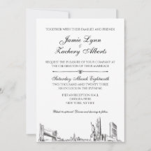 Faire-part de mariage Skyline New York