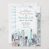 Faire-part de mariage Skyline New York (Devant)