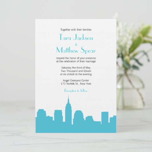 Faire-part de mariage Skyline NYC (Debout devant)