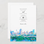 Faire-part de mariage Skyline San Antonio (Devant / Derrière)