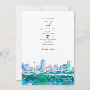 Faire-part de mariage Skyline San Antonio