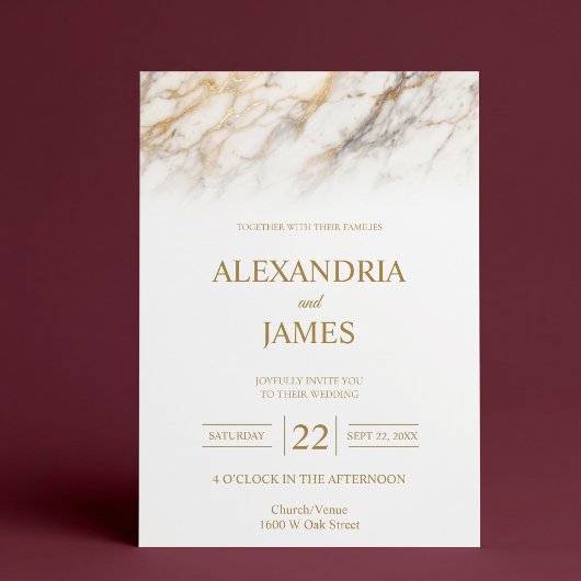 Faire-part de mariage Soft Marble Fade