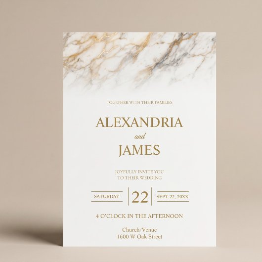 Faire-part de mariage Soft Marble Fade