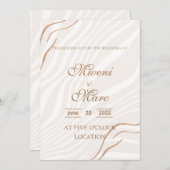 Faire-part de mariage sophistiqués bien-aimés (Devant / Derrière)