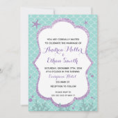 Faire-part de mariage Sous La Plage De La Mer (Devant)