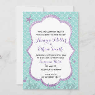 Faire-part de mariage Sous La Plage De La Mer