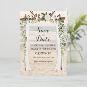 Faire-part de mariage sous l'arbor Beach Save the  (Debout devant)