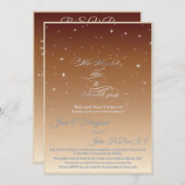 Faire-part de mariage sous le crépuscule étoilé (Devant / Derrière)