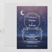 Faire-Part de Mariage Sous les Étoiles (Devant / Derrière)