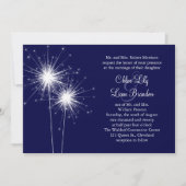 Faire-part de mariage Sparkler en bleu (Devant)