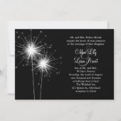 Faire-part de mariage Sparkler (noir) (Devant)