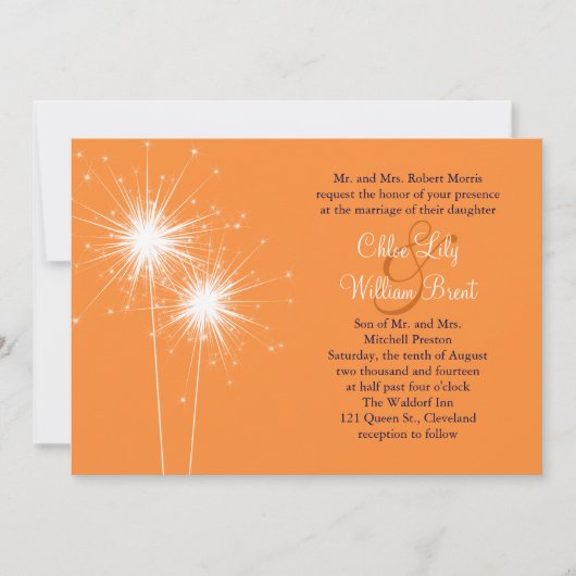 Faire-part de mariage Sparklers (Devant)