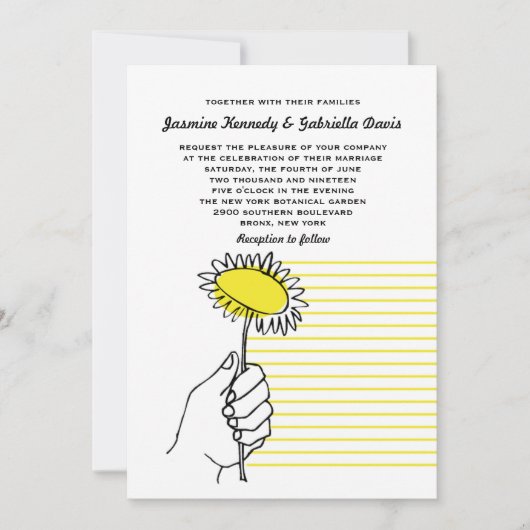 Faire-part de mariage spécial d'homosexuel de jour (Devant)