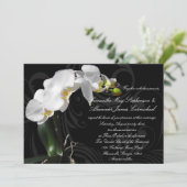 Faire-part de mariage spectaculaire d'orchidée noi (Debout devant)