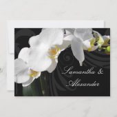 Faire-part de mariage spectaculaire d'orchidée noi (Dos)