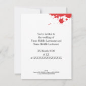Faire-part de mariage (Splatter Heart) modèle 2 (Dos)