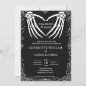 Faire-Part de Mariage Squelette Jusqu'à ce que la (Devant)