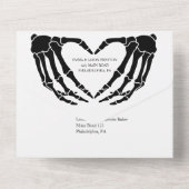 Faire-part de mariage squelette tout en un (Verso)