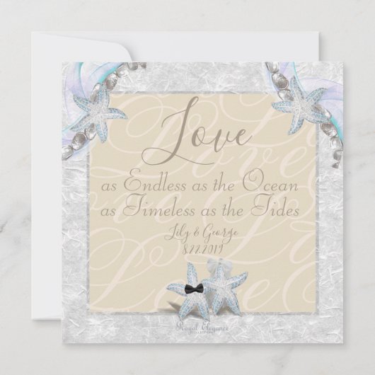 Faire-part de mariage Starfish (Dos)