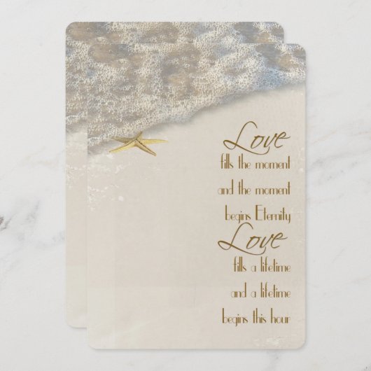 Faire-part de mariage Starfish (Devant / Derrière)