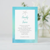 Faire-part de mariage Starfish Beach Aqua Blue (Debout devant)