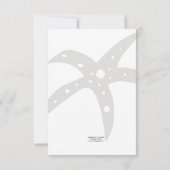 Faire-part de mariage Starfish Beach Aqua Blue (Dos)