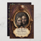 Faire-part de mariage Steampunk (Devant / Derrière)