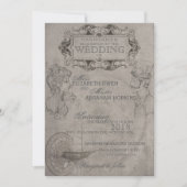 Faire-part de mariage Steampunk (Devant)