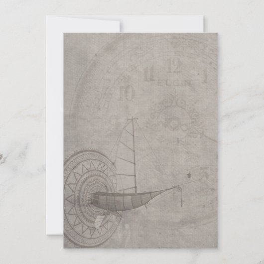 Faire-part de mariage Steampunk (Dos)