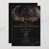 Faire-part de mariage Steampunk - Carte Plat (Devant / Derrière)