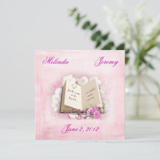 Faire-part de mariage Storybook (Debout devant)