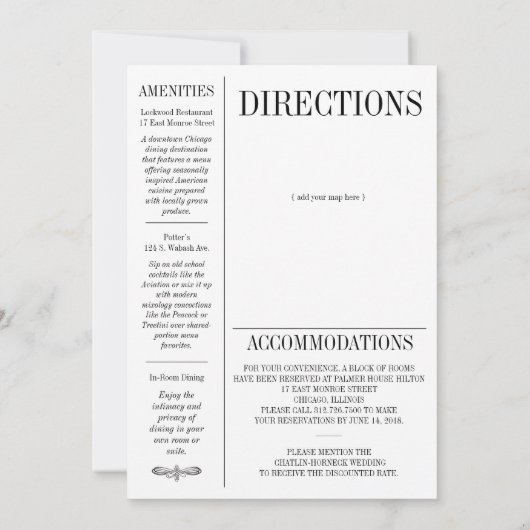 Faire-part de mariage Style journal (Dos)