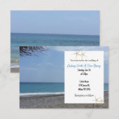 Faire-Part de Mariage Style Plage (Devant / Derrière)