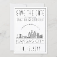 Faire-part de mariage stylisé à Kansas City