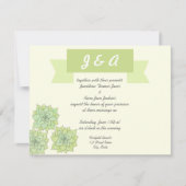Faire-part de mariage succulent (Devant)