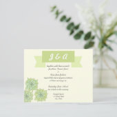 Faire-part de mariage succulent (Debout devant)