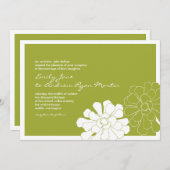 Faire-part de mariage succulent (Devant / Derrière)