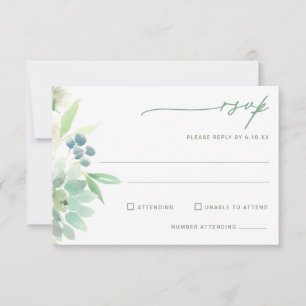 Faire-part de mariage Succulent Cactus Aquarelle