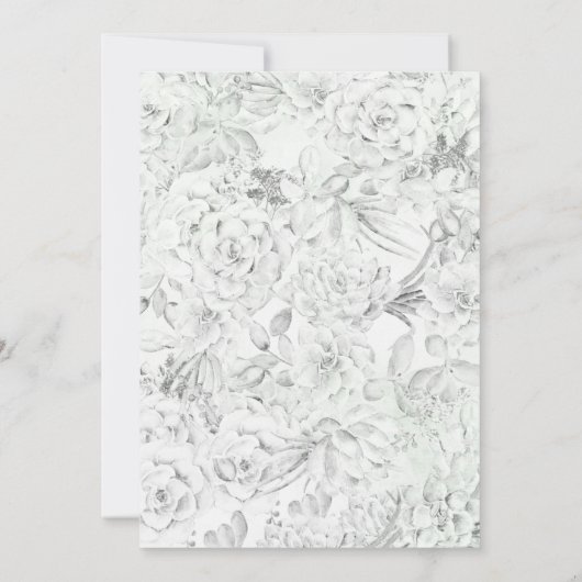 Faire-part de mariage Succulente de germe du déser (Dos)