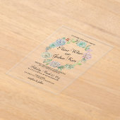 Faire-part de mariage Succulente de germe du déser (Poser)