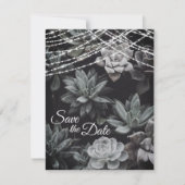 Faire-part de mariage Succulentes et Lumières Save (Devant)