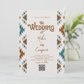 Faire-part de mariage sud-ouest avec code QR (Debout devant)