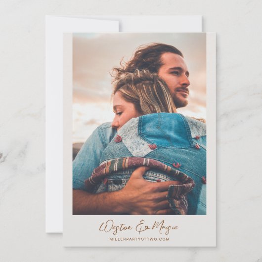 Faire-part de mariage sud-ouest avec code QR (Dos)