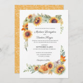 Faire-part de mariage Sunflower Automne (Devant / Derrière)