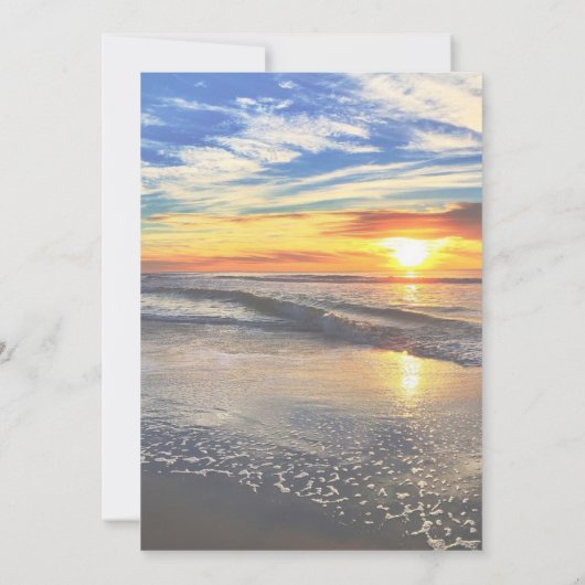 Faire-part de mariage Sunset Beach (Dos)
